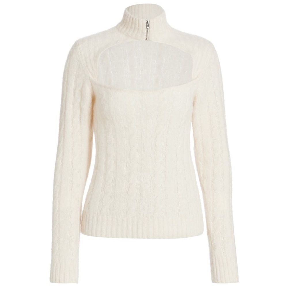 NWT Ganni Alpaca & Wool Blend cutout sweater